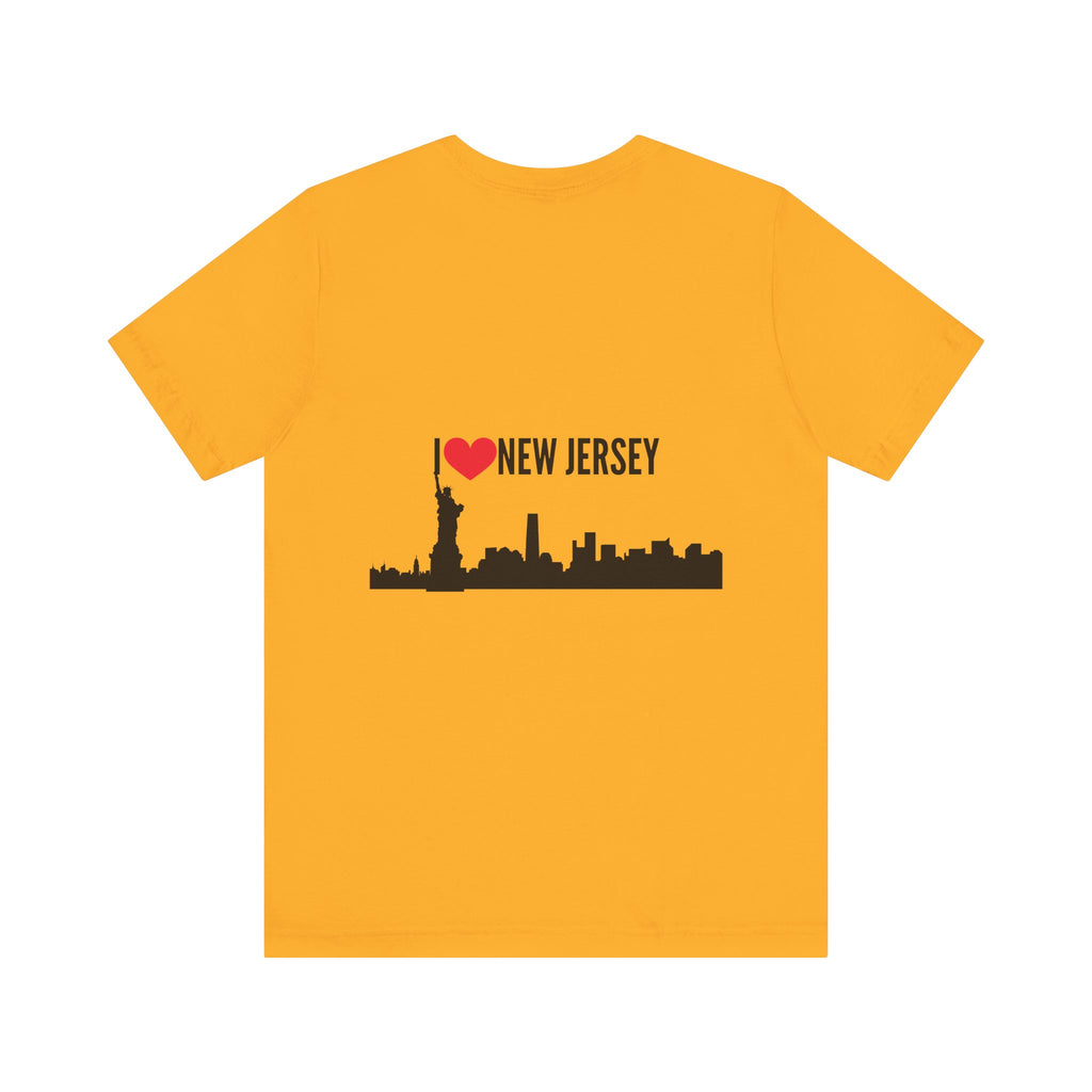 I Love New Jersey Tee - Casual T-Shirt for NJ Lovers, Perfect for Gifts, Travel, Festivals, Everyday Wear and Souvenirs