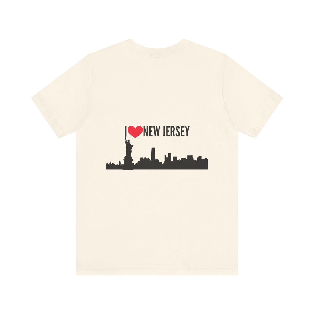 I Love New Jersey Tee - Casual T-Shirt for NJ Lovers, Perfect for Gifts, Travel, Festivals, Everyday Wear and Souvenirs