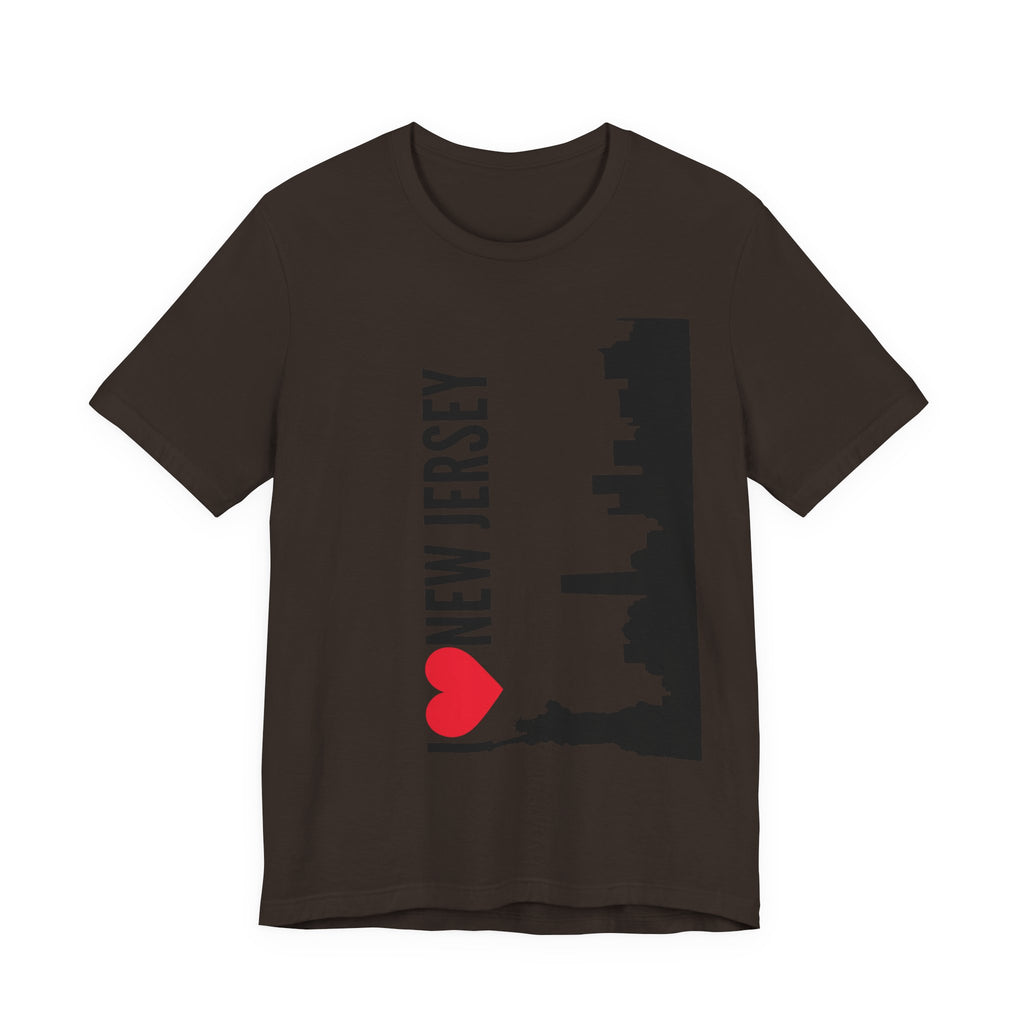 I Love New Jersey Tee - Casual T-Shirt for NJ Lovers, Perfect for Gifts, Travel, Festivals, Everyday Wear and Souvenirs