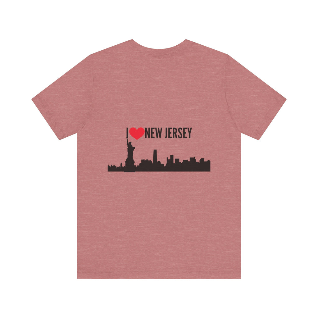 I Love New Jersey Tee - Casual T-Shirt for NJ Lovers, Perfect for Gifts, Travel, Festivals, Everyday Wear and Souvenirs