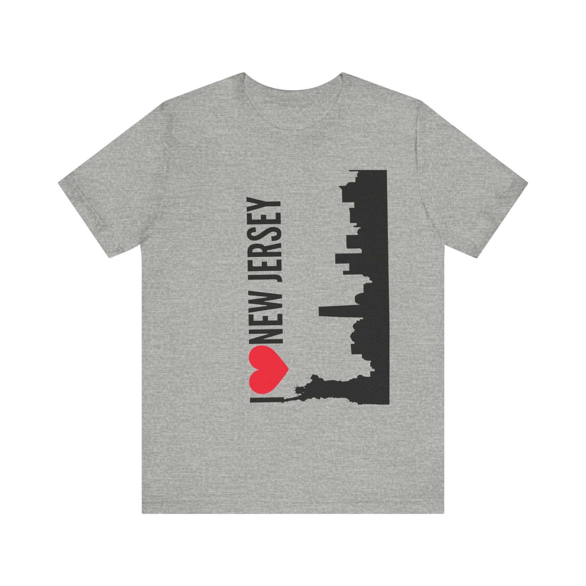 I Love New Jersey Tee - Casual T-Shirt for NJ Lovers, Perfect for Gifts, Travel, Festivals, Everyday Wear and Souvenirs